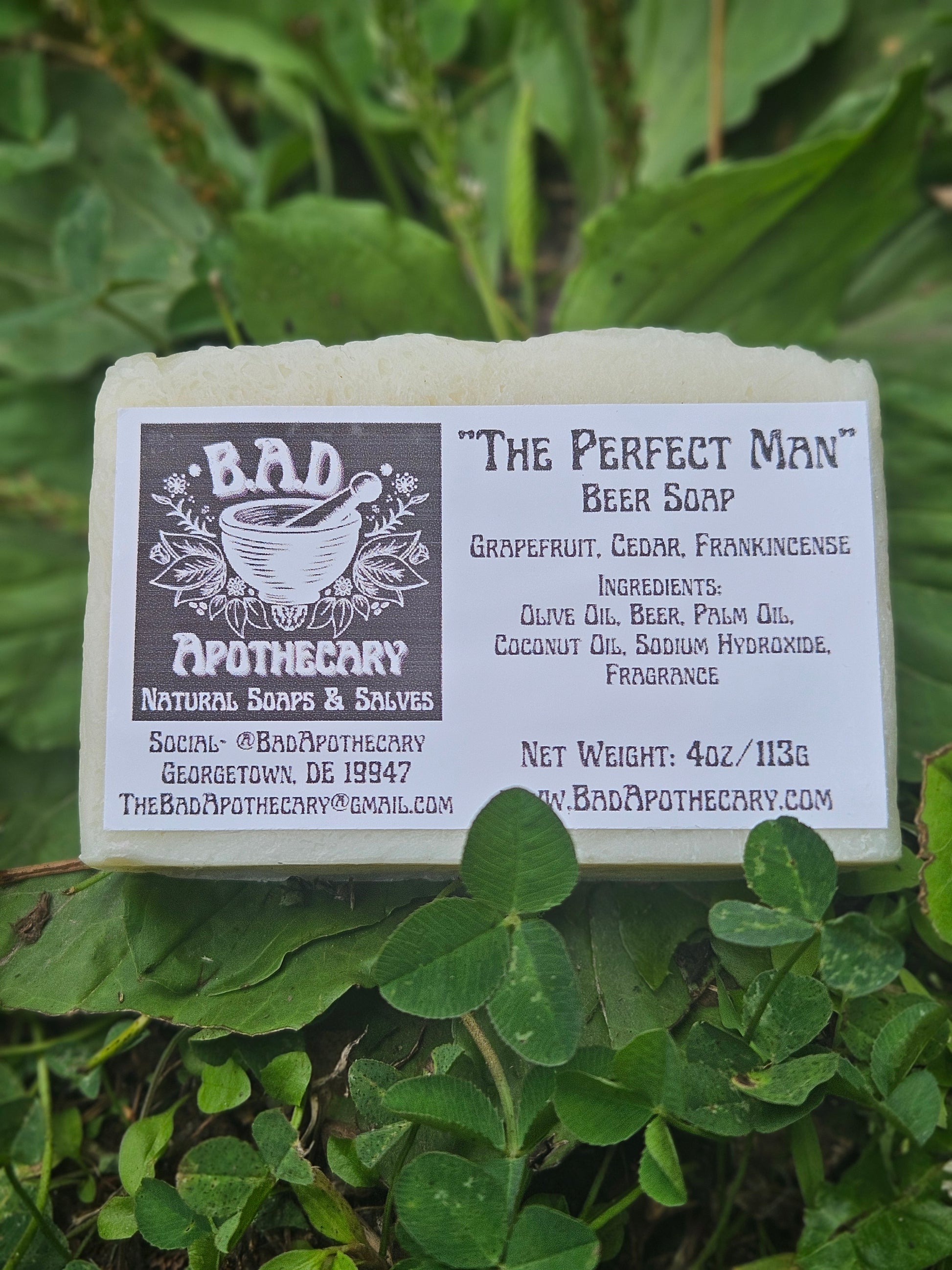 The Perfect Man: Handcrafted, All-Natural Artisan Beer Soap, 4oz.