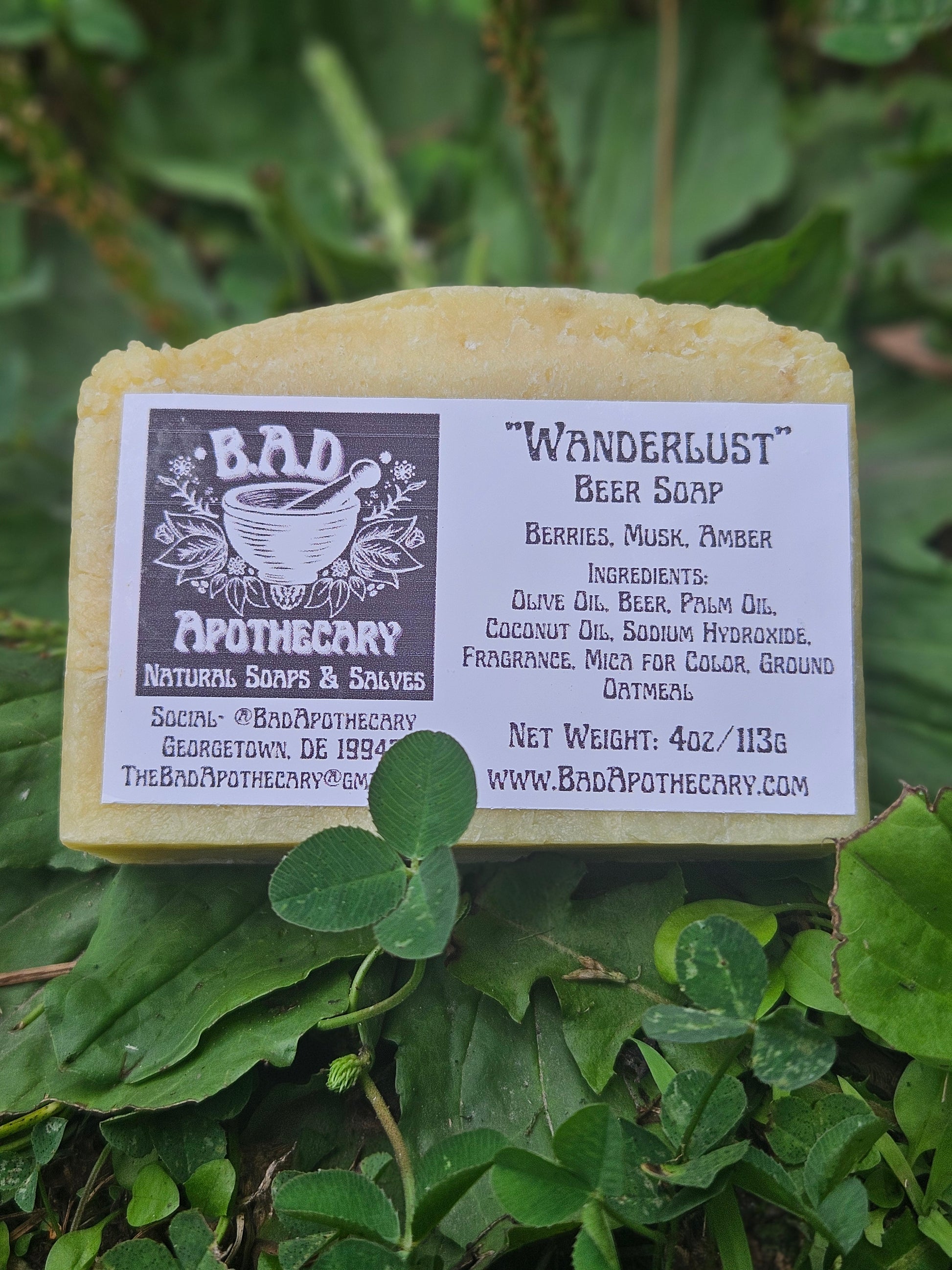 Wanderlust: Handcrafted, All-Natural Artisan Beer Soap, 4oz.