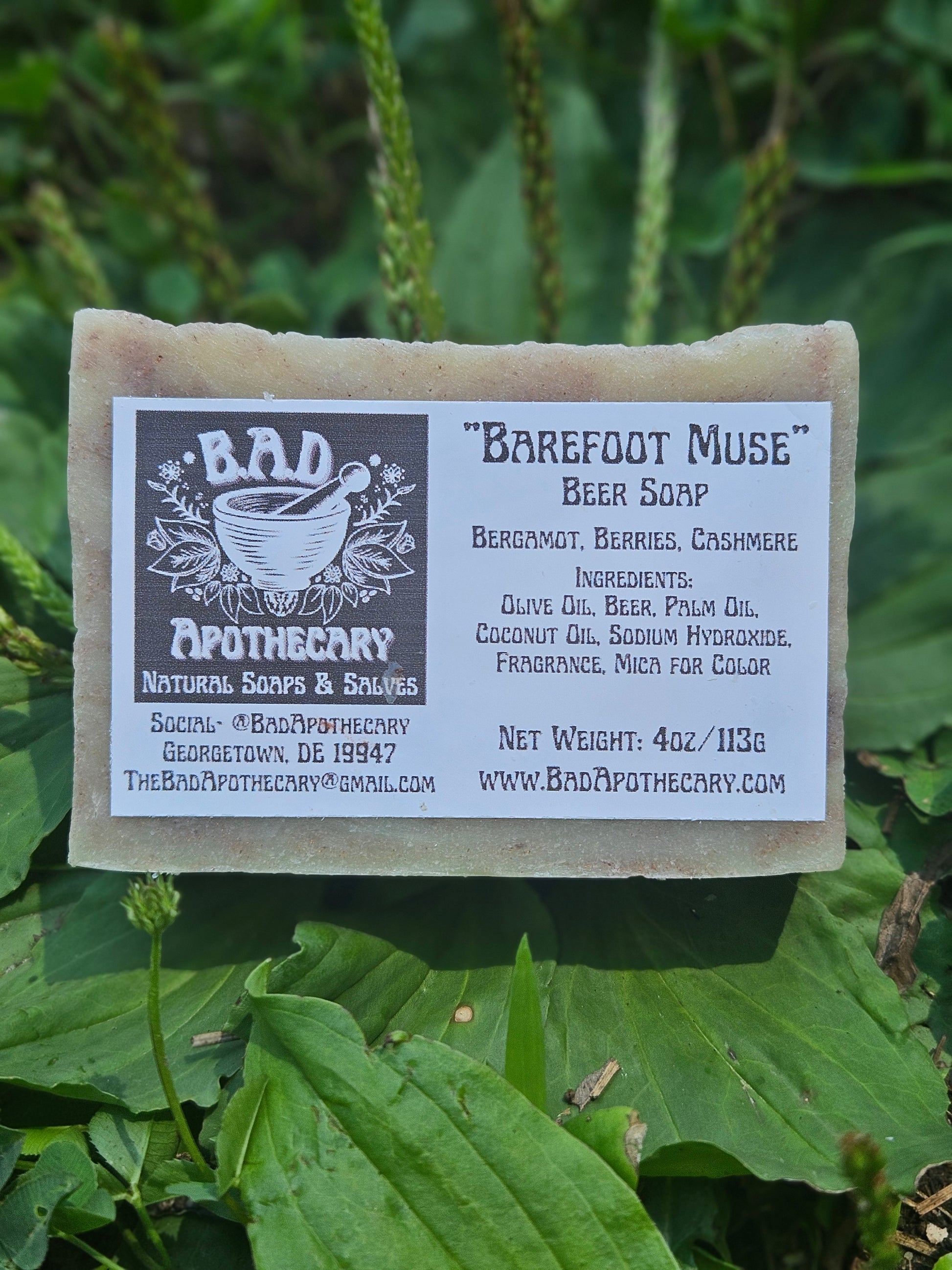 Barefoot Muse: Handcrafted, All-Natural Artisan Beer Soap, 4oz.