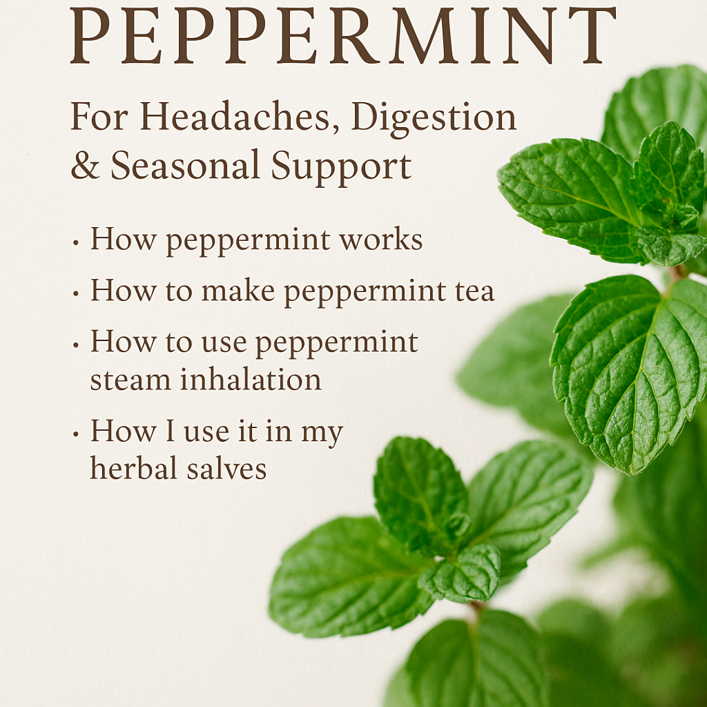 Peppermint: A Cooling Herbal Ally for Headaches, Digestion & Seasonal Support