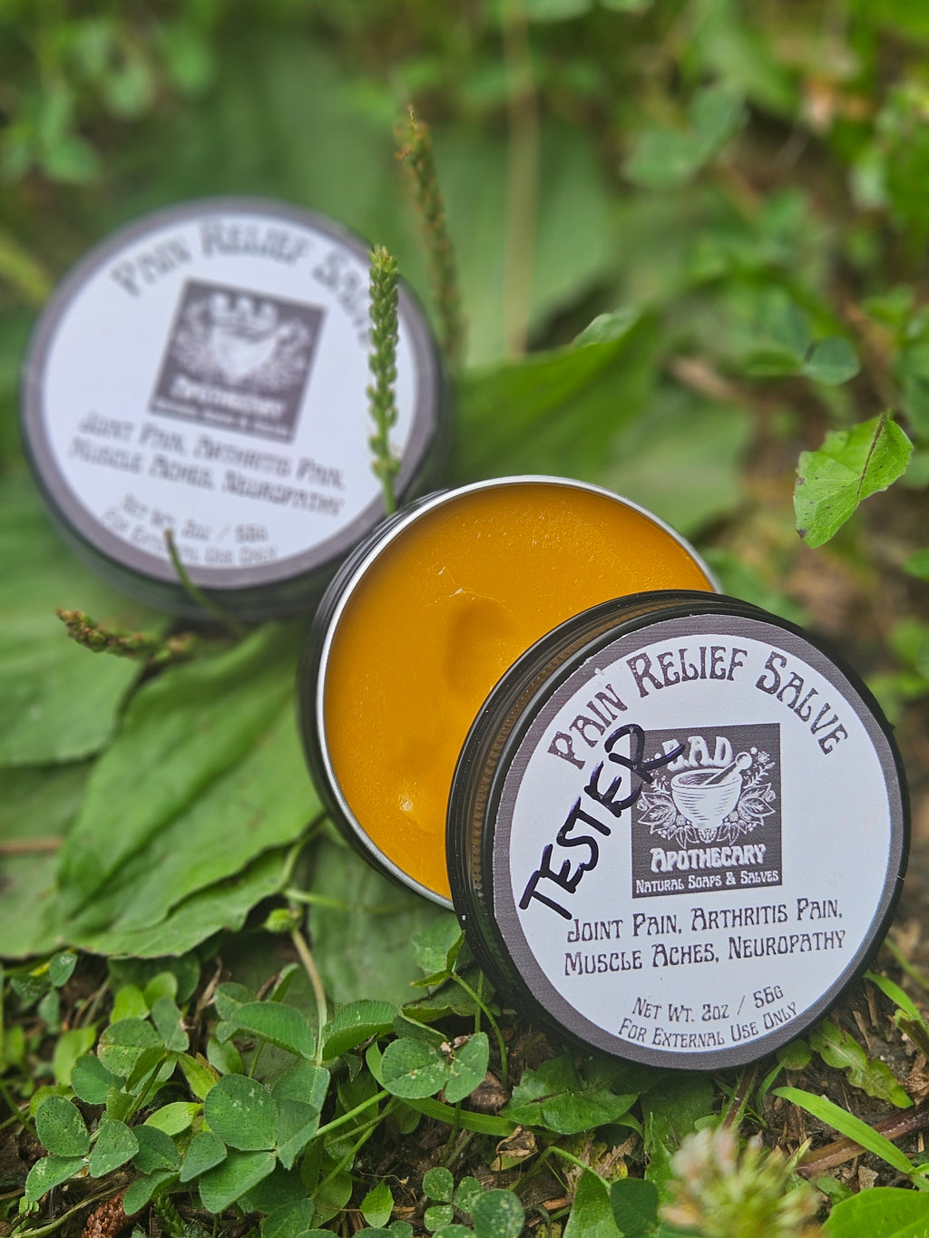 Pain Relief Salve – 2 oz- Wildcrafted with All-Natural Ingredients- Round Tin | Soothing, Nourishing, and Naturally Powerful