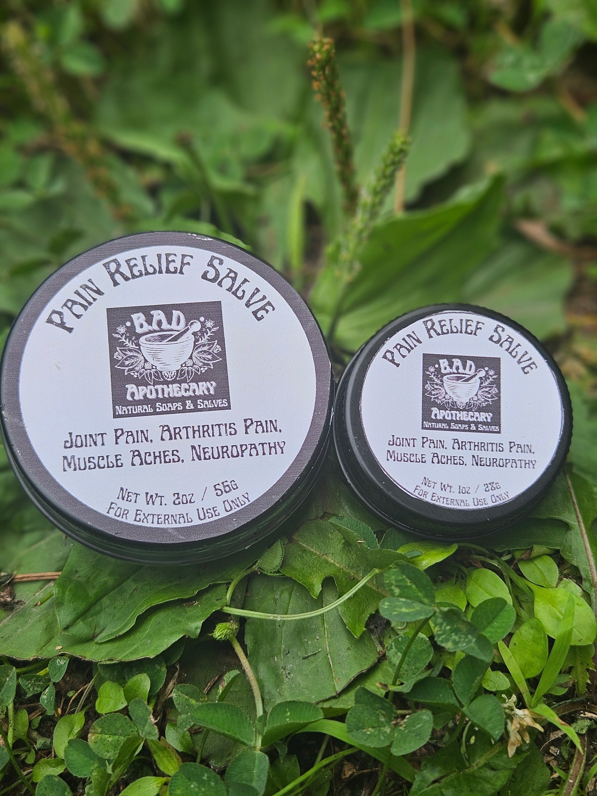 Pain Relief Salve – 2 oz- Wildcrafted with All-Natural Ingredients- Round Tin | Soothing, Nourishing, and Naturally Powerful