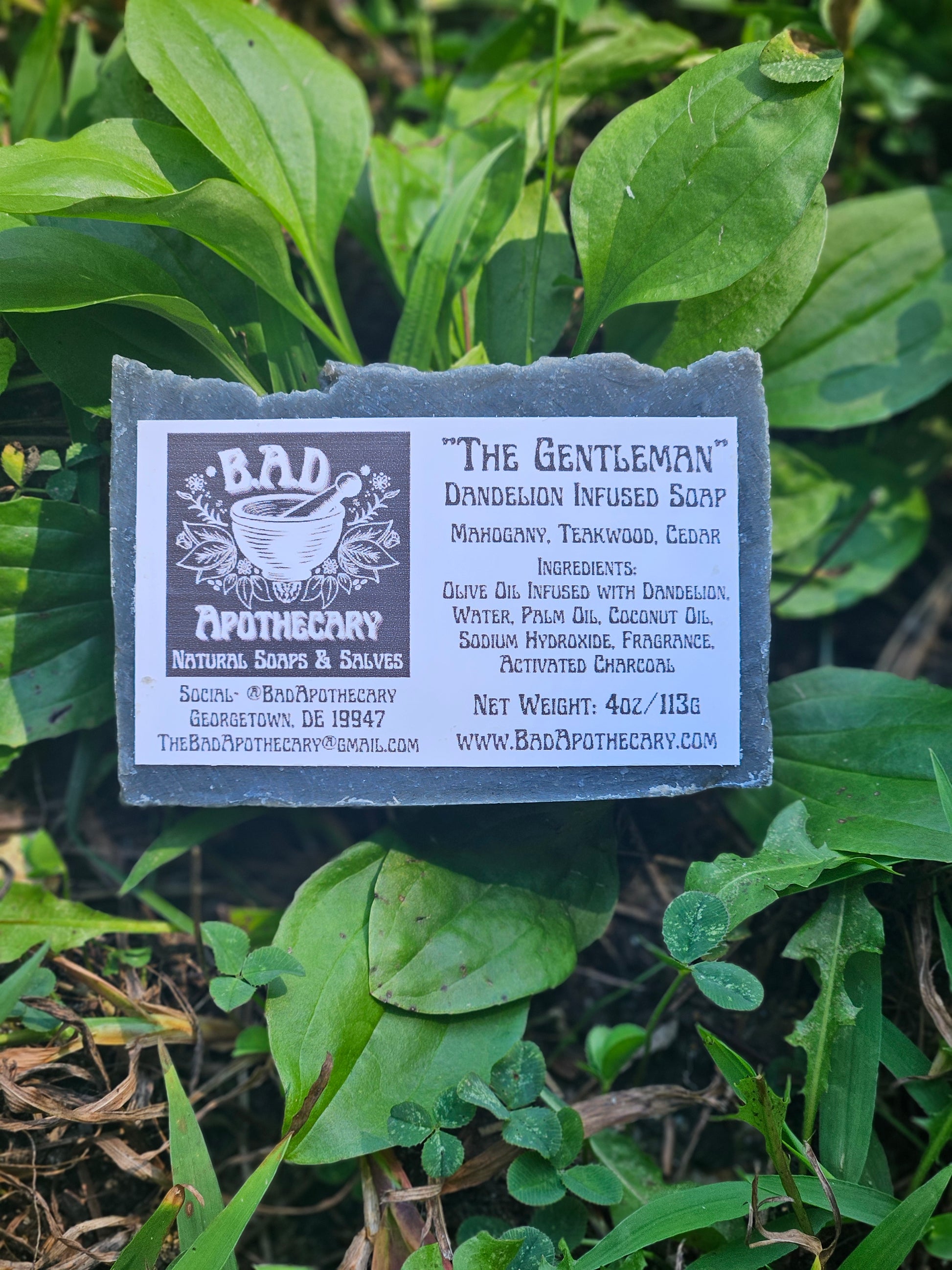 The Gentleman Dandelion-Infused Soap, Herbal Artisan Bar Soap by B.A.D. Apothecary