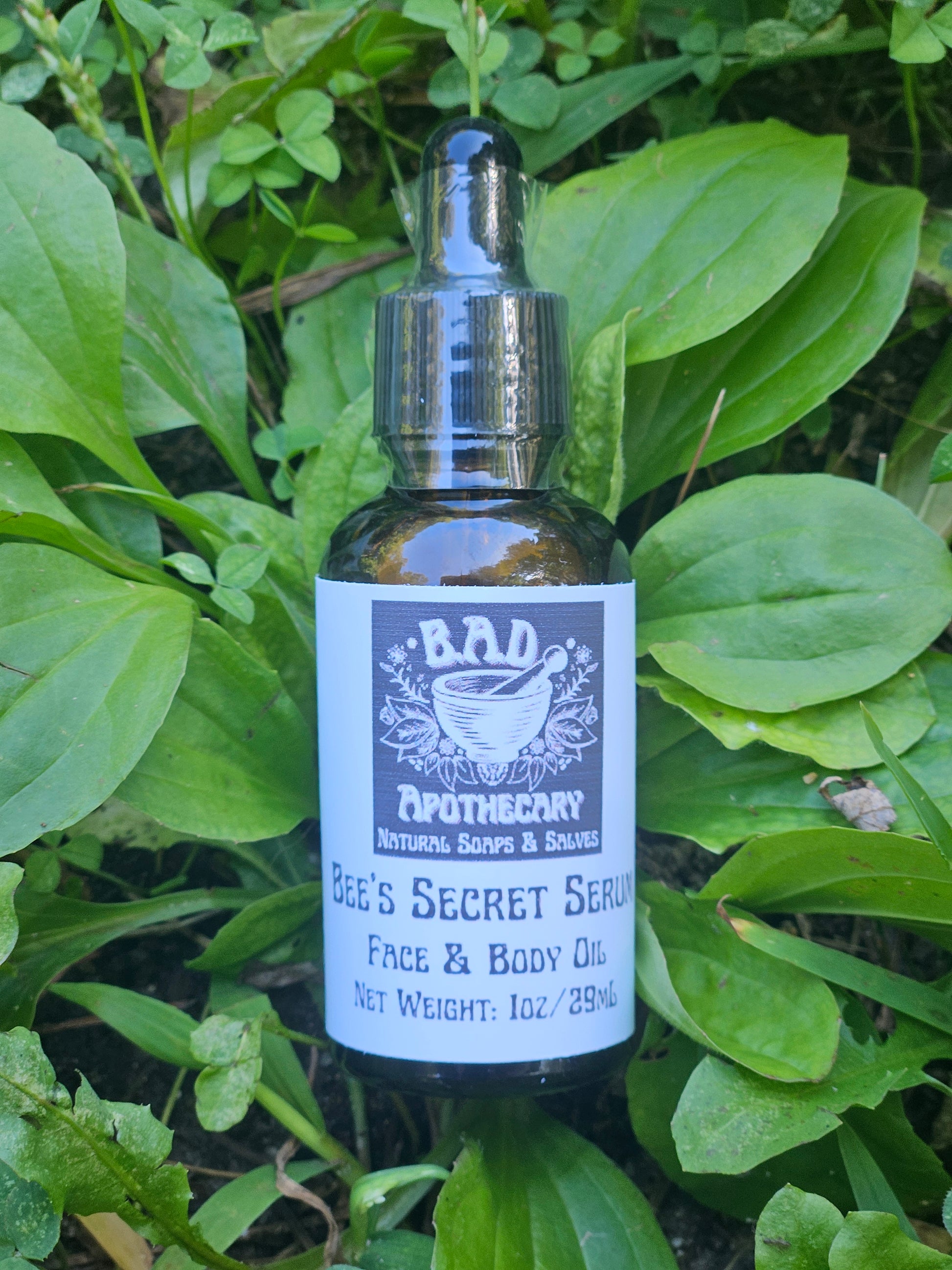 Bee’s Secret Serum | Herbal Face & Body Oil for Radiant Skin | Avocado, Almond & Hemp | B.A.D. Apothecary