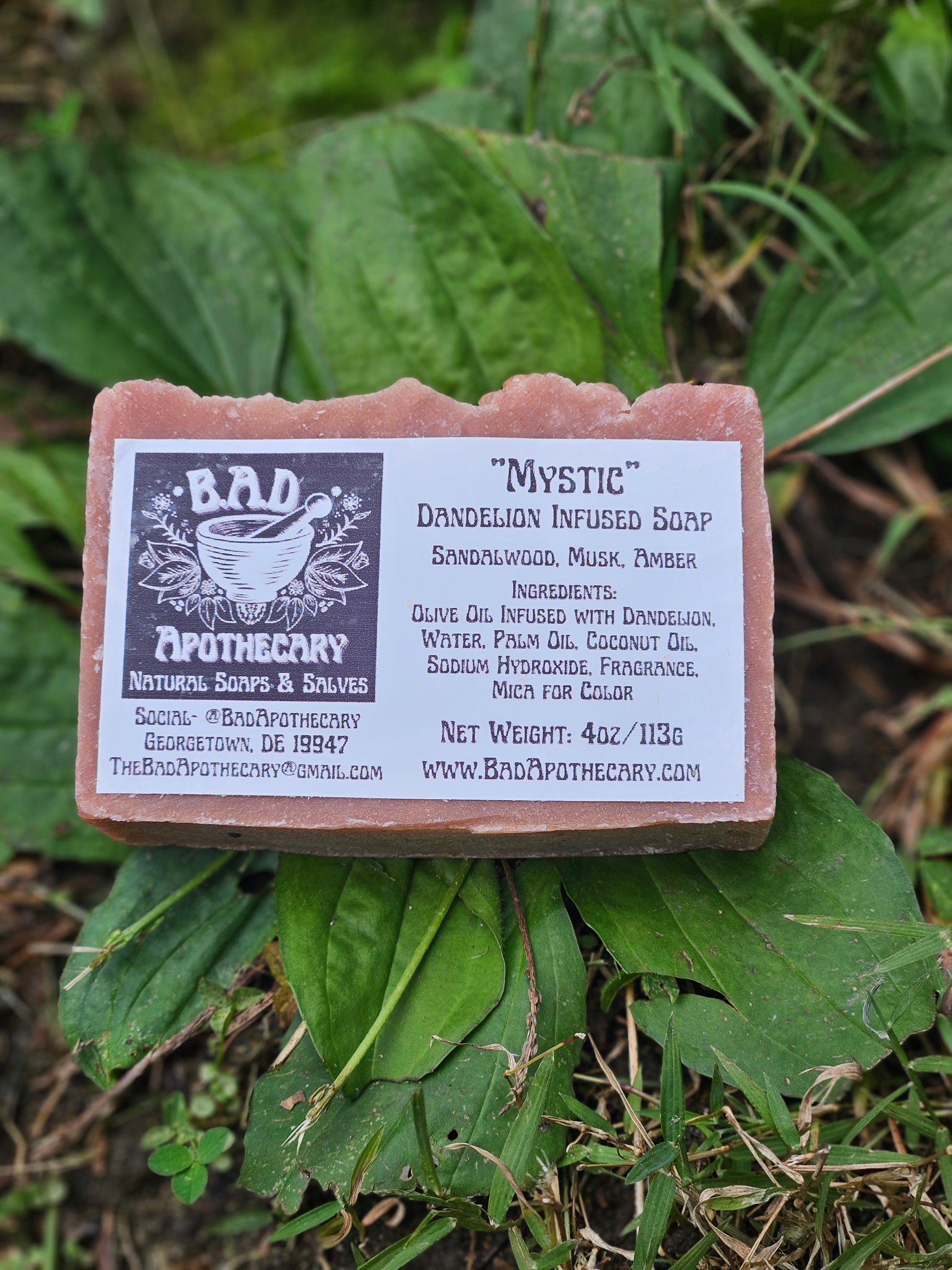 Mystic Dandelion-Infused Soap, Herbal Artisan Bar Soap by B.A.D. Apothecary