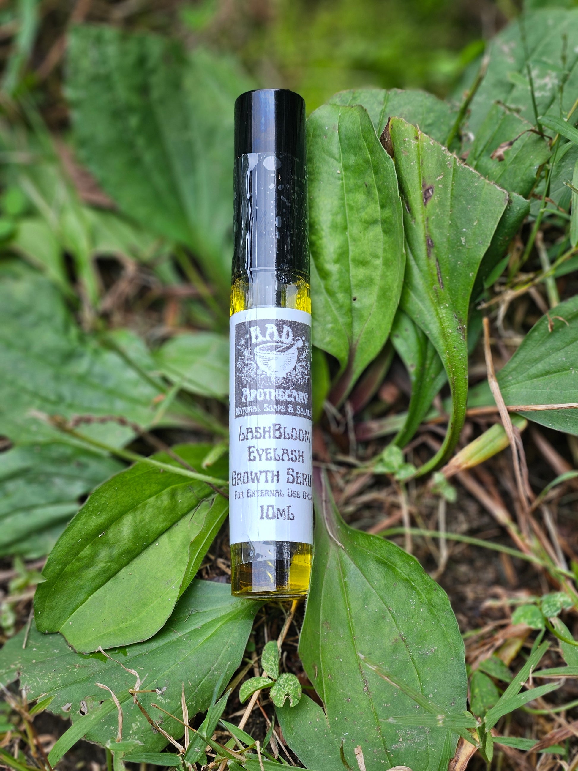 LashBloom Eyelash Growth Serum 10mL – Natural Lash Booster with Castor & Rosemary Oils by B.A.D. Apothecary