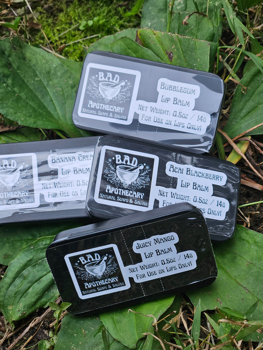 Healing Herbal Lip Balm with Comfrey & Organic Coconut Oil – 0.5 oz Slide Tin by B.A.D. Apothecary