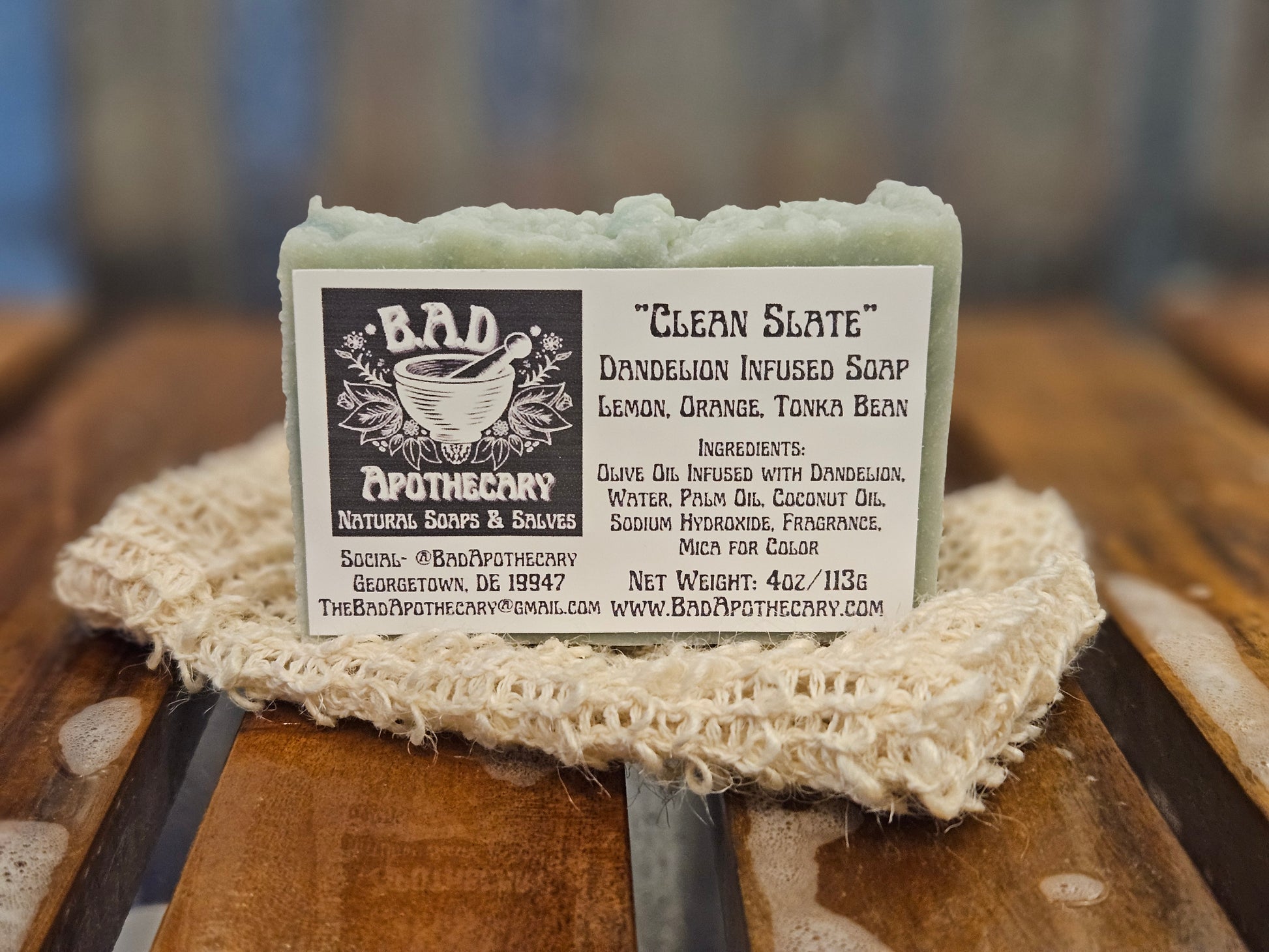 Clean Slate – Fresh, Classic Handcrafted Herbal Bar Soap by B.A.D. Apothecary