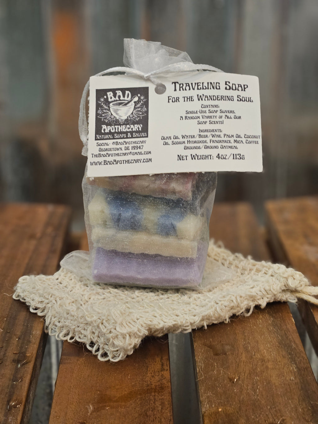 Traveling Soap Slivers – Dandelion-Infused Minis, Herbal Artisan Bar Soap by B.A.D. Apothecary