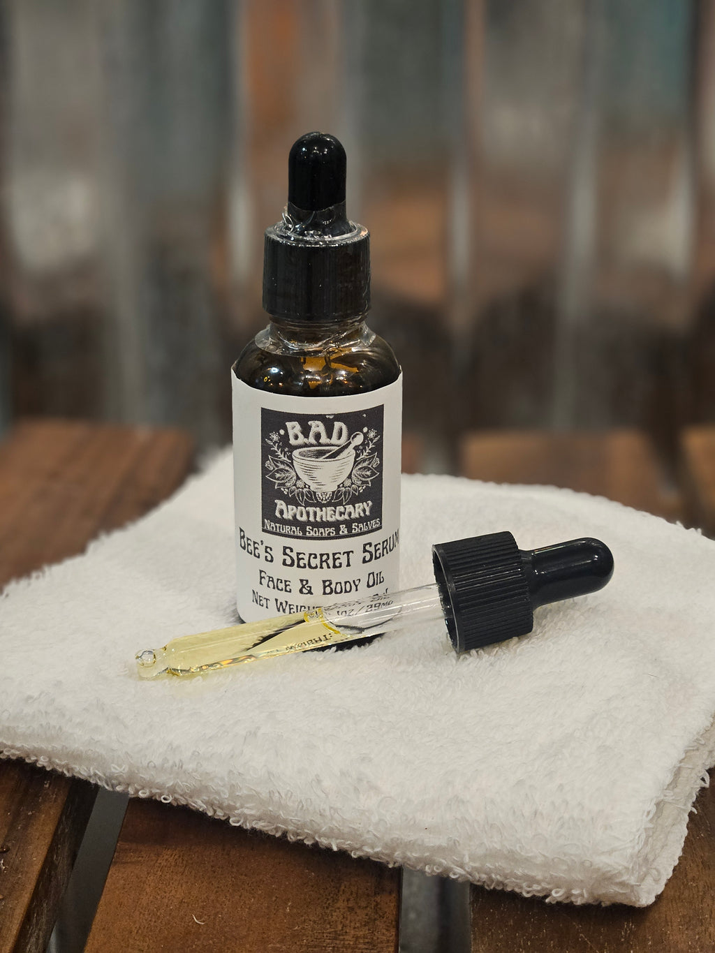 Bee’s Secret Serum | Herbal Face & Body Oil for Radiant Skin | Avocado, Almond & Hemp | B.A.D. Apothecary