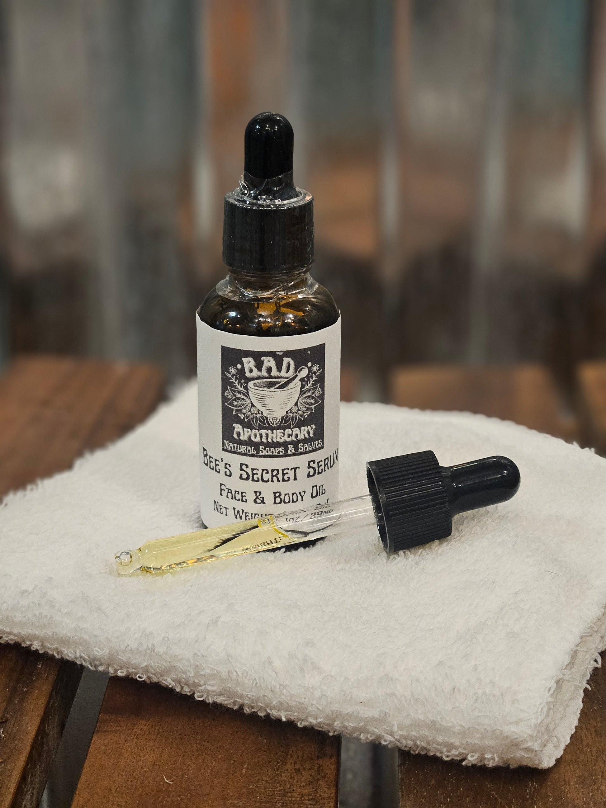 Bee’s Secret Serum | Herbal Face & Body Oil for Radiant Skin | Avocado, Almond & Hemp | B.A.D. Apothecary