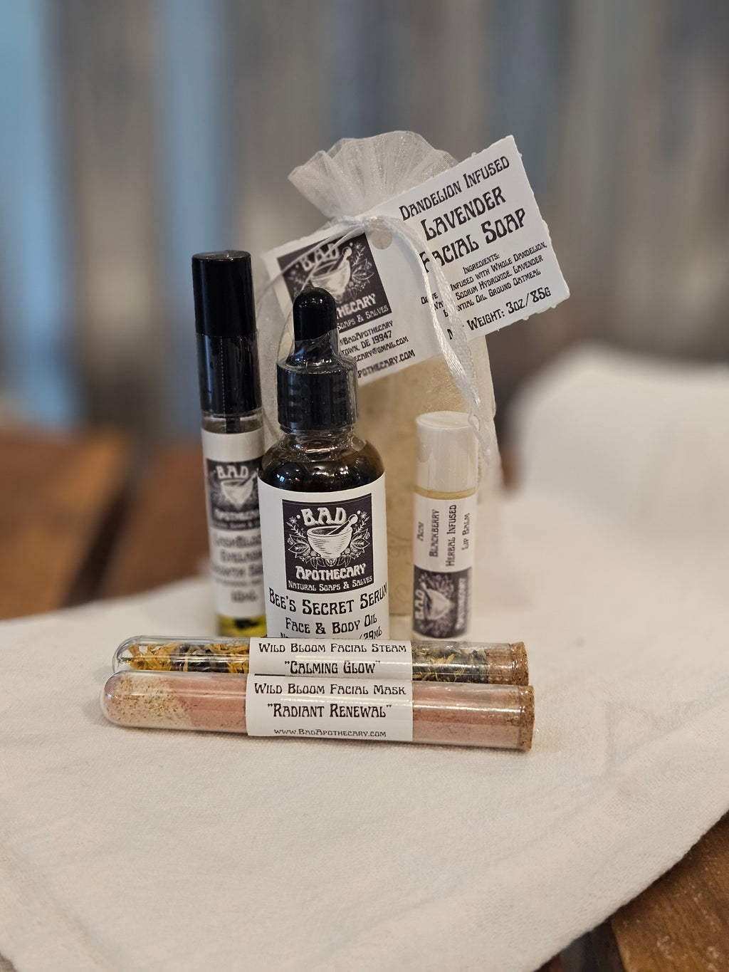 Bee’s Glowing Ritual Kit — Complete Herbal Skincare Bundle for Radiant Skin by B.A.D. Apothecary