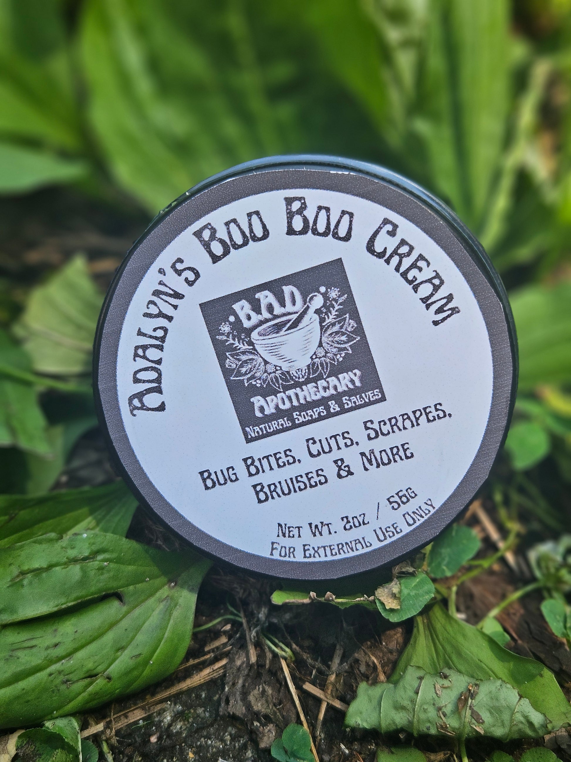 Adalyn's Boo Boo Cream, All Natural and Wildcrafted Healing Salve, 2 oz Tin