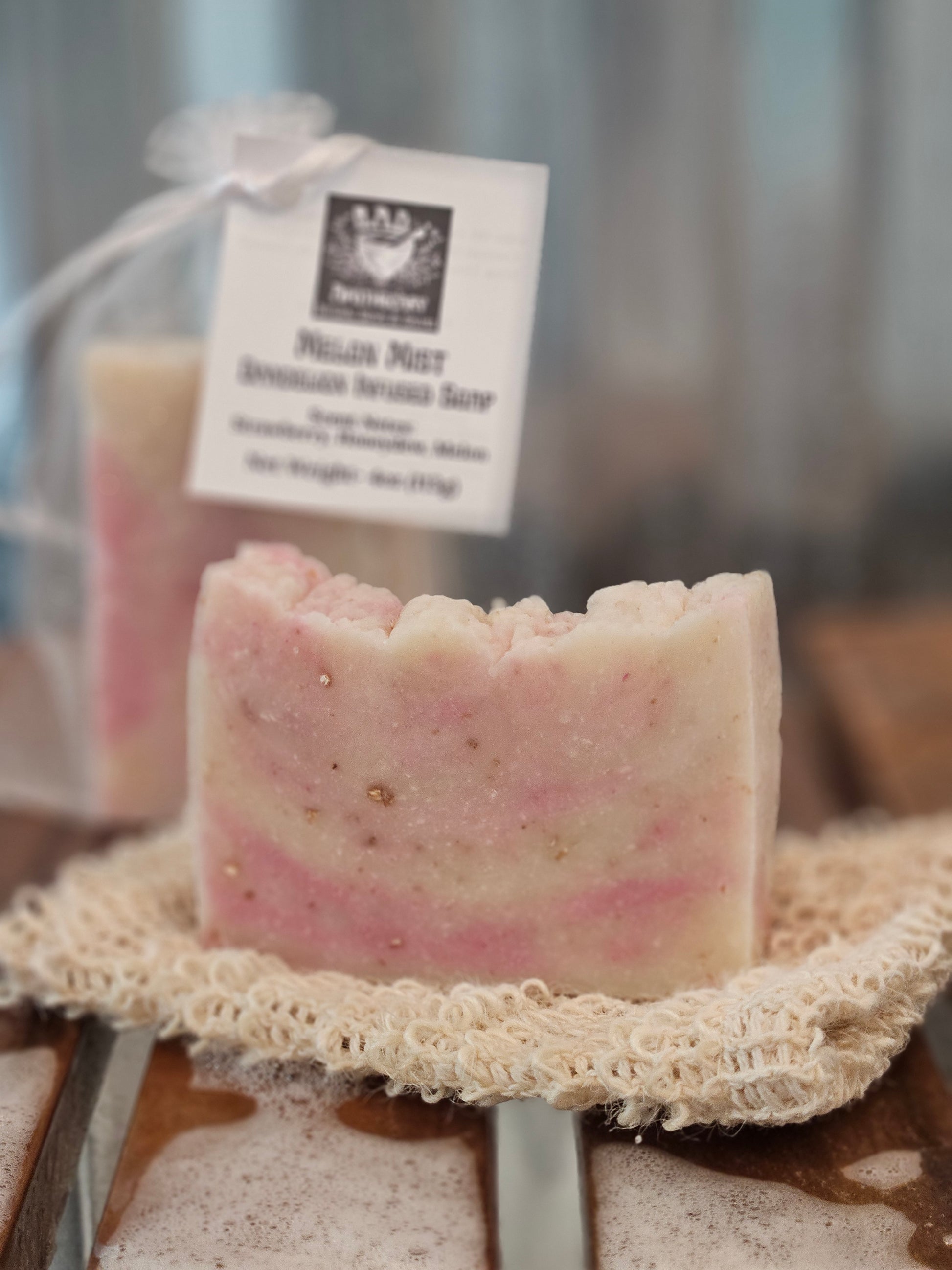 Melon Mist — Handmade Dandelion‑Infused Soap