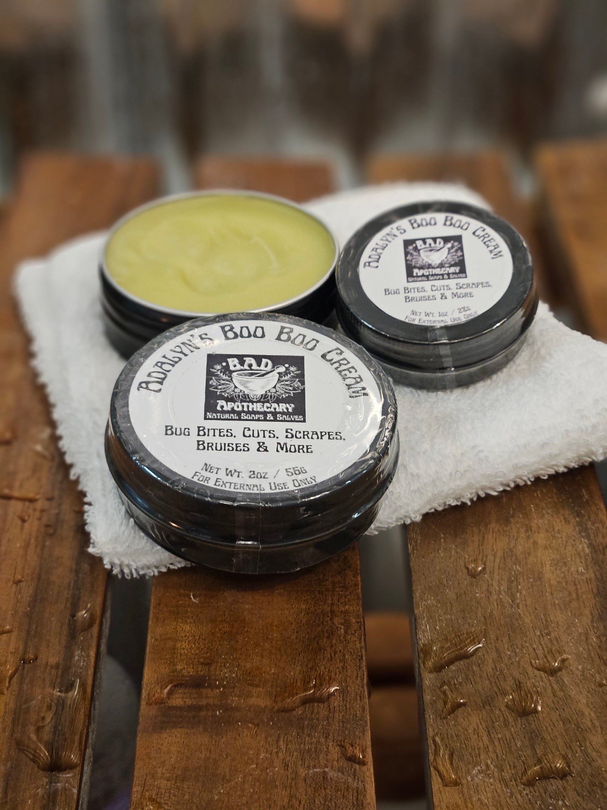Adalyn's Boo Boo Cream, All Natural and Wildcrafted Healing Salve, with Plantain and Comfrey