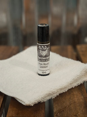 Pain Relief Liniment, Traditional Herbal Pain Support by B.A.D. Apothecary, 10 ML Roller Bottle
